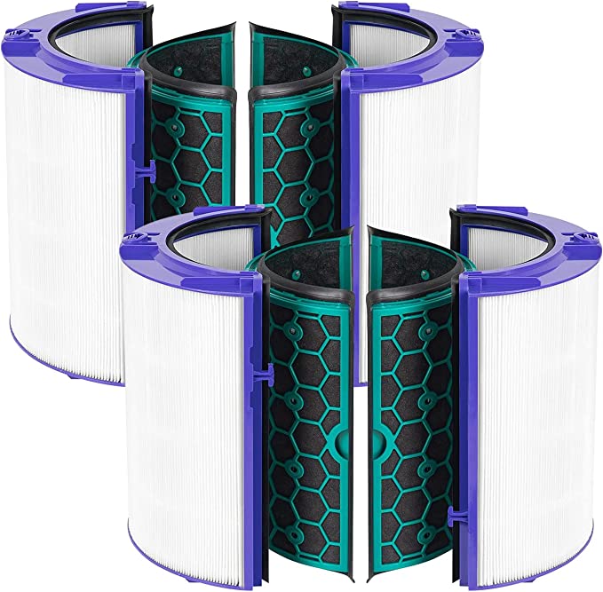 Replacement Filters Compatible with Dyson HP04 TP04 DP04 TP05 DP05 Air Purifier - HEPA Filter & Activated Carbon Filter Compatible with Dyson Air Purifier - Sealed Two-Stage 360-degree Filter System