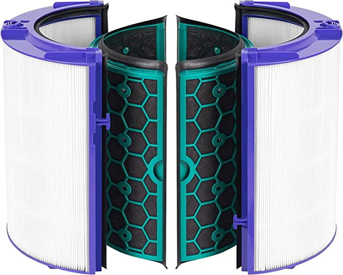 Replacement Filters Compatible with Dyson HP04 TP04 DP04 TP05 DP05 Air Purifier - HEPA Filter & Activated Carbon Filter Compatible with Dyson Air Purifier - Sealed Two-Stage 360-degree Filter System