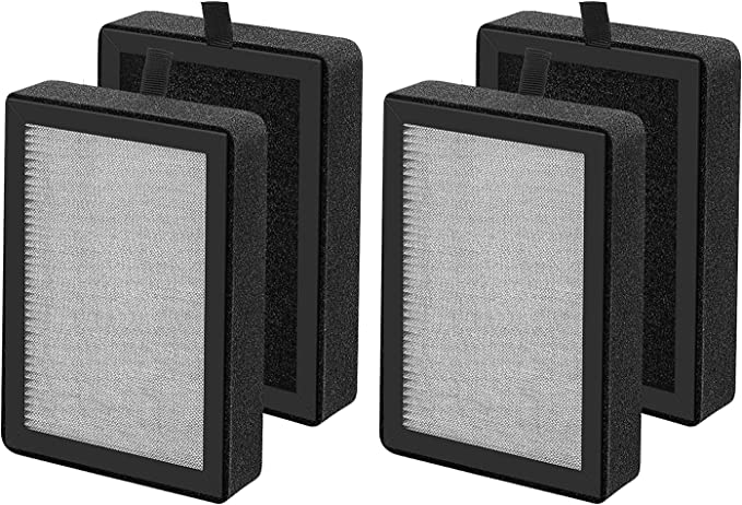 LV-H128 Replacement Filter Compatible with LEVOIT LV-H128 / PUURVSAS (HM669A) / ROVACS (RV60) Air Purifiers, 3 in 1 HEPA Filter, Activated Carbon Filter and Pre-Filter