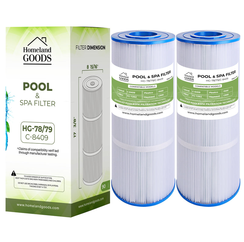 PLF90A Pool Filter Replacement for Hayward C900, CX900RE, Pleatco PA90, C-8409, Filbur FC-1292, PXC95, 90 sq.ft Cartridge