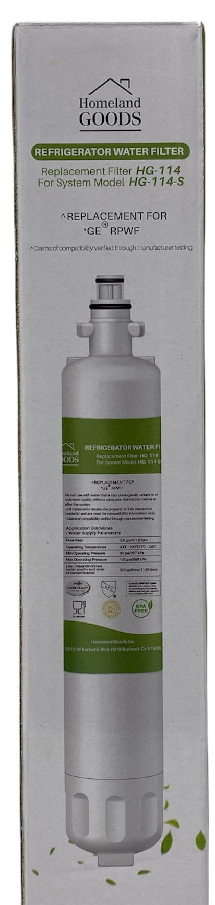RWF3600A Refrigerator Water Filter IAPMO Certified Replacement for GE RPWF (NOT RPWFE), RWF1063, RWF3600A, WSG-4, DWF-36, R-3600, MPF15350, OPFG3-RF300, BCF77 Refrigerator Water Filter