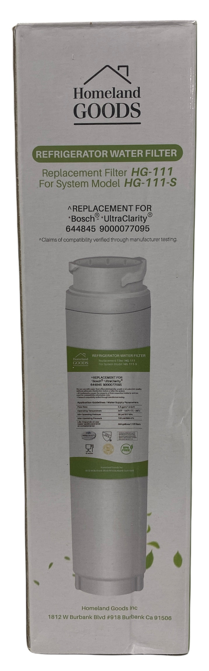 RWF3100A Refrigerator Water Filter IAPMO Certified Replacement for Bosch Ultra Clarity, 644845, 9000077104, 9000194412, 644845, 9000 077104, B26FT70SNS, Haier 0060820860, 0060218744, Miele KWF1000 Refrigerator Water Filter