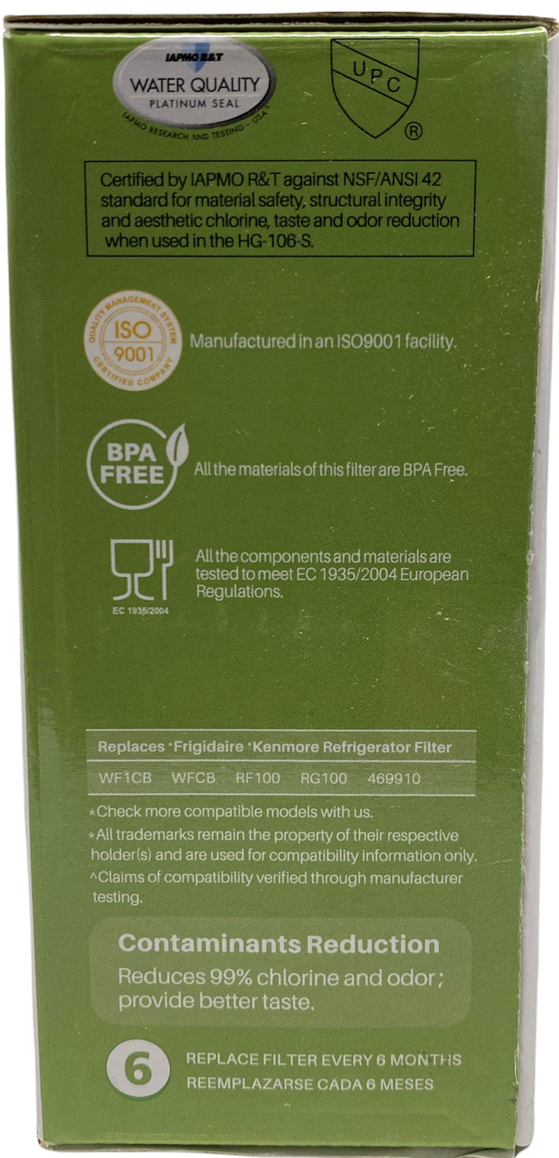 RWF2300A Refrigerator Water Filter IAPMO Certified Replacement for WF1CB, WFCB, RG100, NGRG2000, WF284, 9910, 469906, 469910 Refrigerator Water Filter