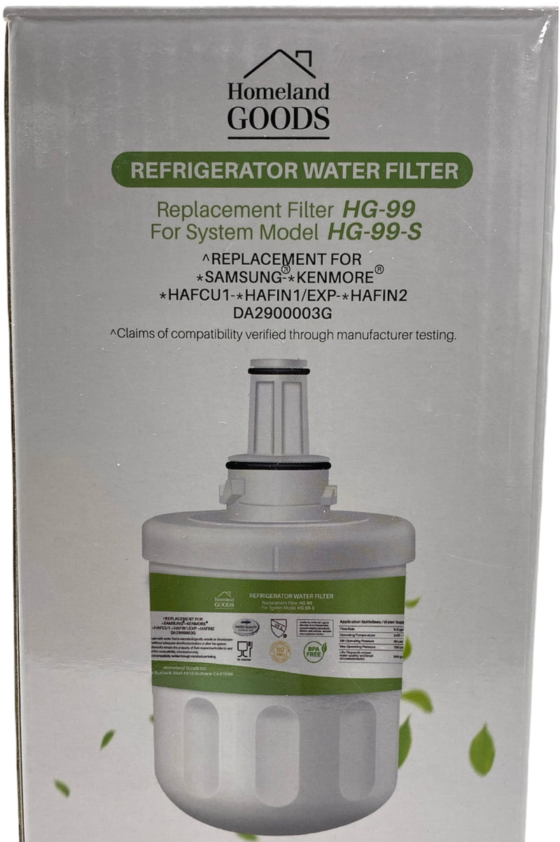 RWF1100A Refrigerator Water Filter IAPMO Certified Replacement for DA29-00003B DA29-00003A, DA29-00003D DA29-00003F DA97-06317A, WF289, WSS-1 WFC2201 FMS-1 RWF1100A Refrigerator Water Filter
