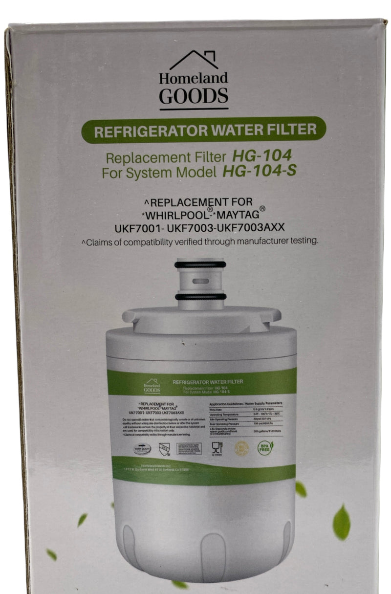 RWF1600A Refrigerator Water Filter IAPMO Certified Replacement for UKF7003AXX, UKF7001, EDR7D1, FILTER 7, WF288, WSM-1, JCD2389GES, UKF7003, RWF1600A Refrigerator Water Filter